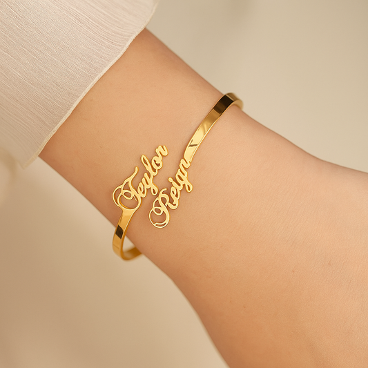 LE LIEN FATAL - Bracelet Ouvert Personnalisable - Amoréa